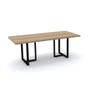 Imagem de Mesa De Reunião Retangular Tubular PE 40 Pandin 2,00 M Noce Naturale e Preto