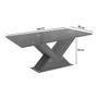 Imagem de Mesa de Sala Jantar Amora c/Tampo Madeirado c/ Vidro 90x160cm Nogueira/Off White/Vidro Off White - Kappesberg