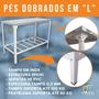 Imagem de Mesa De Serviço Inox Linha Leve 190x55 Prateleira Manipulação- Innal