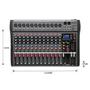 Imagem de Mesa De Som 12 Canais Com Bluetooth,Delay,Usb,Mp3,+48V