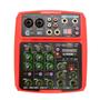 Imagem de Mesa de Som Custom Sound CMX 4C Analógica 4 Canais USB Bluetooth Vermelho
