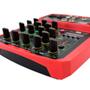 Imagem de Mesa de Som Custom Sound CMX 4C Analógica 4 Canais USB Bluetooth Vermelho