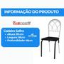 Imagem de Mesa de vidro Redondo 4 cadeiras Safira  Redondo Preto - TubeForm