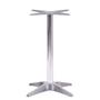 Imagem de Mesa Delta em Alumínio 75 cm (Alt) Base em X Tampo MDP Quadrado 60 cm (Larg) x 2,50 cm (Alt) Noce Na