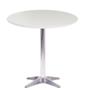 Imagem de Mesa Delta em Alumínio 75 cm (Altura) com Tampo em MDP Redonda 60 cm Branco