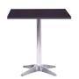 Imagem de Mesa Delta em Alumínio 75cm (Altura) com Tampo em MDP Quadrado 60 cm Preto