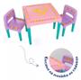 Imagem de Mesa Didática Infantil Com Cadeiras Tritec Rosa/Lilás