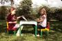 Imagem de Mesa Didática Infantil Mesinha Educativa Bebe 2 Cadeiras