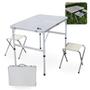 Imagem de Mesa Dobravel com Banquetas em Aluminio Maleta Domo com Alca para Camping e Pesca Nautika