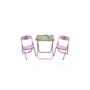 Imagem de Mesa dobrável infantil rosa com 2 cadeiras circo utilaço