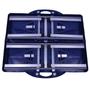 Imagem de Mesa dobravel portátil camping aluminio 4 banqueta azul kala