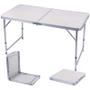 Imagem de MESA DOBRAVEL VIRA MALETA CAMPING PRAIA 120CM x 60CM BRANCA