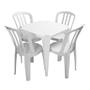 Imagem de Mesa e Cadeira de Plástico Branca