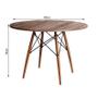Imagem de Mesa Eames Eiffel Redondo Tampo De Madeira 90cm Amêndoa