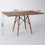 Imagem de Mesa Eames Eiffel Retangular Tampo de Madeira 120x75cm Amêndoa