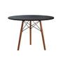 Imagem de Mesa Eames Eiffel Tampo Redondo Isabella 80cm Mdf 3 Pés em Madeira Preto