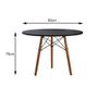 Imagem de Mesa Eames Eiffel Tampo Redondo Isabella 80cm Mdf 3 Pés em Madeira Preto