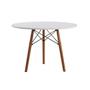 Imagem de Mesa Eames Eiffel Tampo Redondo Isabella Mdp 80cm 3 Pés em Madeira Branco - Casa Prime