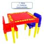 Imagem de Mesa Educativa Infantil Colorida com 2 Cadeiras Tritec