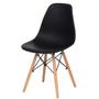 Imagem de Mesa Eiffel Cozinha Sala Jantar MDF Preto 90cm e 4 Cadeiras Eiffel Eames Preto Moderno