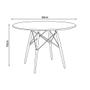 Imagem de Mesa Eiffel Design Charles Eames 90cm Preta Base Madeira Maciça