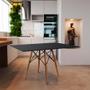 Imagem de Mesa Eiffel Design Charles Eames Retangular Preta 120x75cm Base Madeira