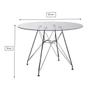 Imagem de Mesa Eiffel Redonda 110cm Tampo De Vidro Com Base De Ferro Preto