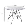 Imagem de Mesa Eiffel Redonda 110cm Tampo de Vidro com Base de Ferro Preto