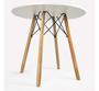 Imagem de Mesa Eiffel Redonda 70 Cm MDF + 4 Cadeira Eames Eiffel