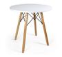 Imagem de Mesa Eiffel Redonda Branca 70 Cm MDF +2 Cadeira Eames Eiffel