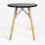Imagem de Mesa Eiffel Redonda Preta 60 Cm MDF + 2 Cadeira Eames Eiffel