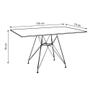 Imagem de Mesa Eiffel Retangular 120x75 Tampo De Madeira Amendôa Com Base De Ferro Cobre