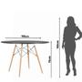 Imagem de Mesa Eiffel Sala de Jantar 110 Cm Redonda com Tampo em Mdf