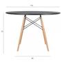Imagem de Mesa Eiffel Sala de Jantar 110 Cm Redonda com Tampo em Mdf