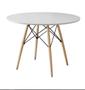 Imagem de Mesa Eiffel Wood Cobre Tampo De Madeira 90 Cm Branco