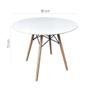 Imagem de Mesa Eiffel Wood Cobre Tampo De Madeira 90 Cm Branco