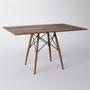 Imagem de Mesa Eiffel Wood Tampo Retangular De Madeira Amêndoa 120 cm