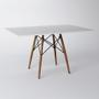 Imagem de Mesa Eiffel Wood Tampo Retangular De Madeira Branco 120 cm