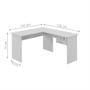 Imagem de Mesa em L com Gaveta Mantel Branco 