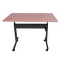 Imagem de Mesa Ergonômica Regulável Tampo Único Rosa Glamour Com Rodinhas - Wp Connect