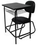 Imagem de Mesa Escolar com cadeira de Escritório Linha Mesa Escolar Preto