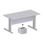Imagem de Mesa Escritório 1,500,60  Com Gavetas - Linha MAXXI PANDIN  cor CINZA - 1405