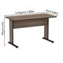 Mesa Escritório 1,50x0,60m s/ gavetas - Cor Walnut - PANDIN - 44097 Imagem de Mesa Escritório 1,50x0,60m s/ gavetas - Cor Walnut - PANDIN - 44097