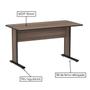 Mesa Escritório 1,50x0,60m s/ gavetas - Cor Walnut - PANDIN - 44097 Imagem de Mesa Escritório 1,50x0,60m s/ gavetas - Cor Walnut - PANDIN - 44097