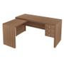 Imagem de Mesa Escritório de Canto com 3 Gavetas ME4106 Amendoa - Tecnomobili