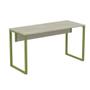 Imagem de Mesa Escritório P25 TUB Pandin 150 cm (Larg) x 70 cm Prof Tampo MDP Casablanca Pé Aço Tubular Verde