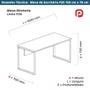 Imagem de Mesa Escritório P25 TUB Pandin 150 cm (Larg) x 70 cm (Prof) Tampo MDP Grafito Pé Aço Tubular Lilás