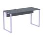 Imagem de Mesa Escritório P25 TUB Pandin 150 cm (Larg) x 70 cm (Prof) Tampo MDP Grafito Pé Aço Tubular Lilás
