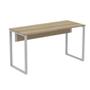 Imagem de Mesa Escritório P25 TUB Pandin 150 cm (Larg) x 70 cm (Prof) Tampo MDP Noce Pé Aço Tubular Cinza