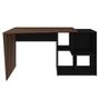 Imagem de Mesa Escrivaninha 2 Em 1 Com Nichos Arbo A06 Ipê/preto - Mpozenato